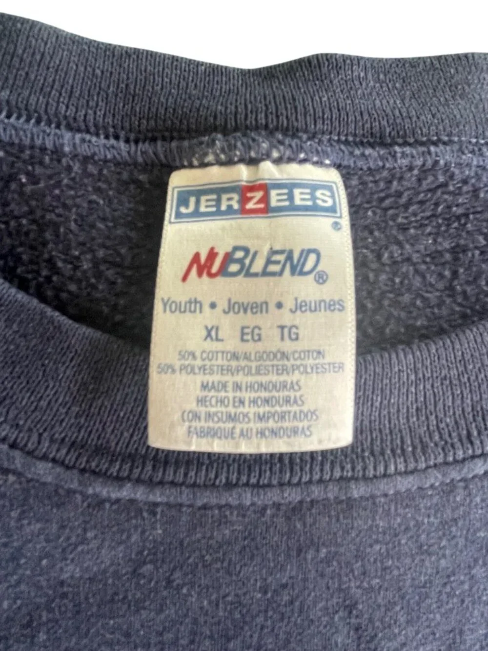 Keep Calm And Dance On Youth XL Sweatshirt Navy Blue Jerzees NuBlend Cotton Blen